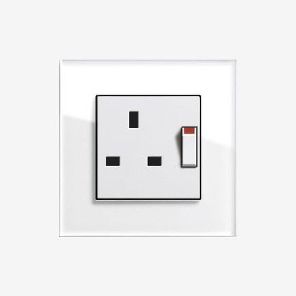 British Standard socket outlet, 250 V/13 A, deactivatable 